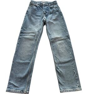 Zara Jeans High Waisted Button Fly Straight Light Wash Denim Women’s Size 0